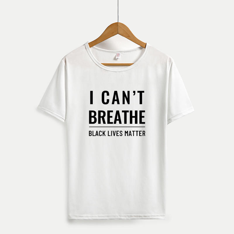 

BLACK LIVES MATTER Mens Letter Print T-shirts Womens Print Summer T-shirts I CAN'T BREATHE 2020 Casual Solid Color Outdoorwears Hot Sale, Yellow