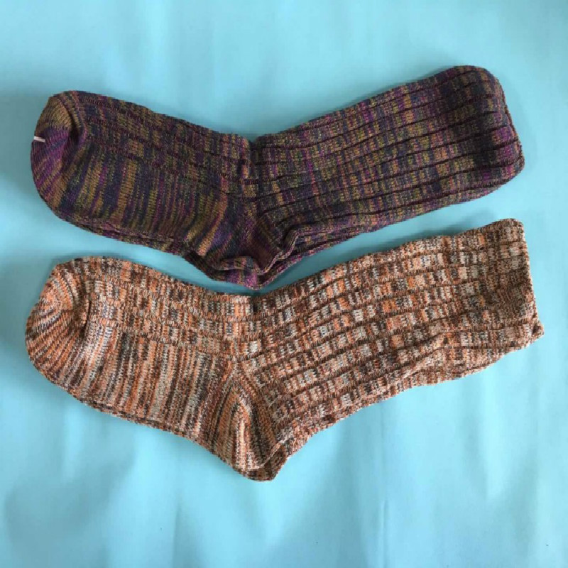 

Autumn Winter Thick Line High Tube Ladies Pile Socks Warm Sock Calf Socks Solid Color Ladies Wholesale 2pair/lot, Multi