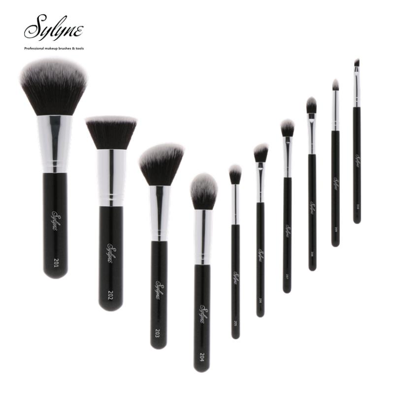 

Sylyne professional makeup brush set high quality 10pcs makeup brushes classic black handle make up brushes kit tools