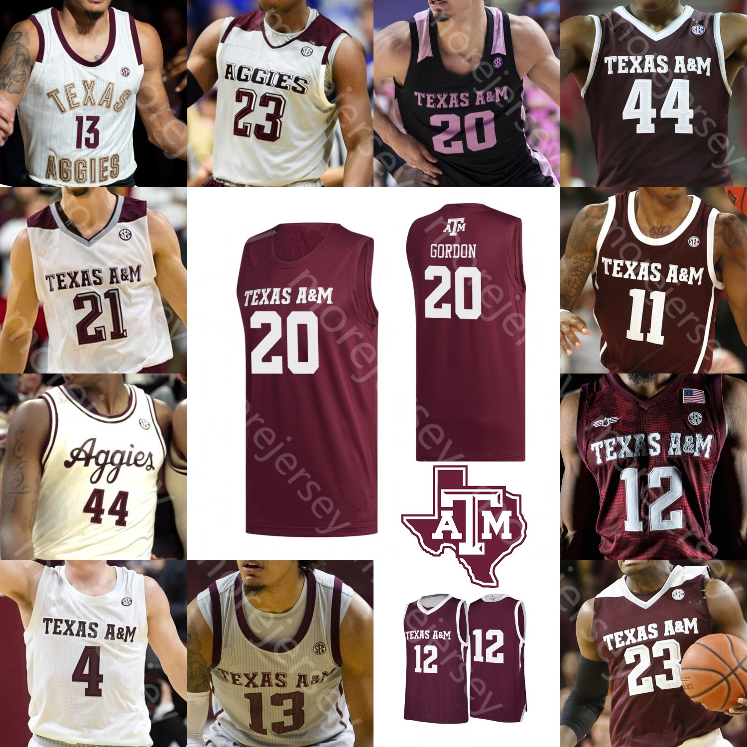

Custom Texas A&M Aggies Basketball Jersey NCAA College Khris Middleton Alex Caruso Josh Nebo Savion Flagg Mitchell Jackson House Sloan, Black pink