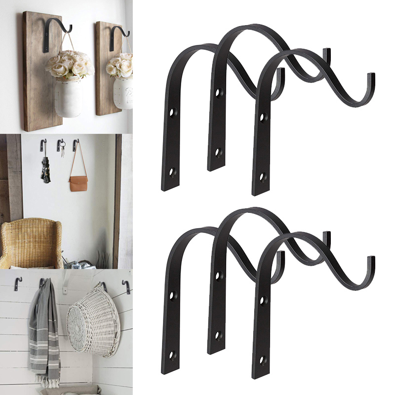 

New Hot 10pcs/20Pcs Iron Hanger Wall Hooks for Hanging Lantern Planter Coat Rustic Home Decor SMD66