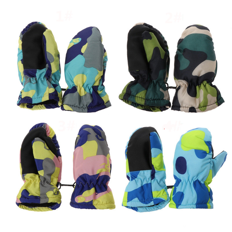 

Baby Winter Waterproof Warm Mittens Boy Girl Kids Children Outdoor Child Gloves D33, As pic
