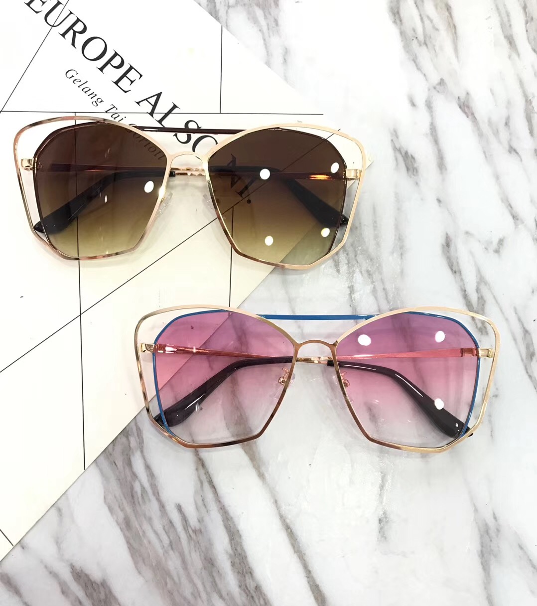 

Fashion Woman Cat Eye Sunglasses Retro Men Metal Frame Driving Sport Eyeglasses Outdoor Lady Travel Beach Eyewear 1629