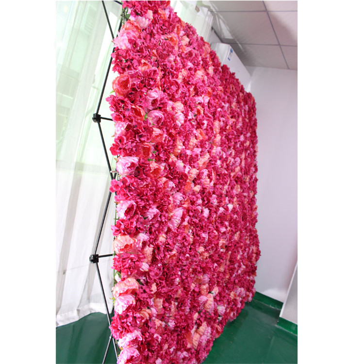 Artificial flower wall panels stand DIY decor for wedding backdrop folding display rack shelf easy to carry 5 sizes available-image-465221944