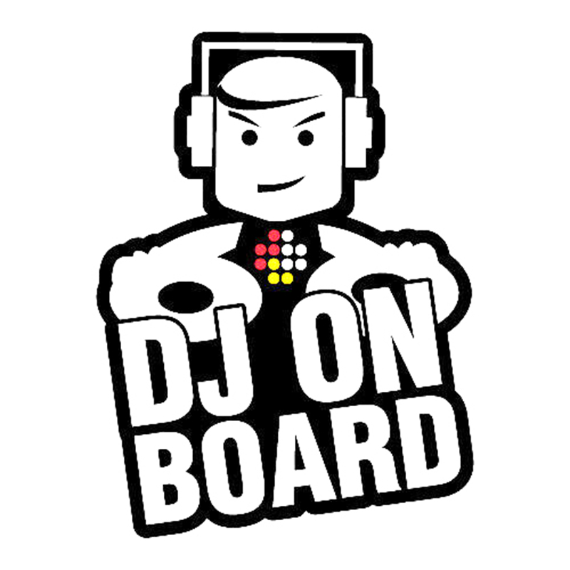 

15*11.2cm DJ On Board Sticker Decal Car Vinyl New Style Hot Handsome And Cool Stickers Car Sticker, Color