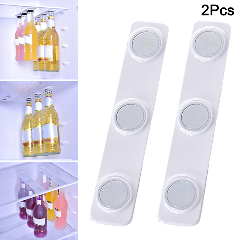 

2pcs Bottle Jar Hanger Holder Magnet Refrigerator Fridge Durable Beer Storage Loft Organizer MU