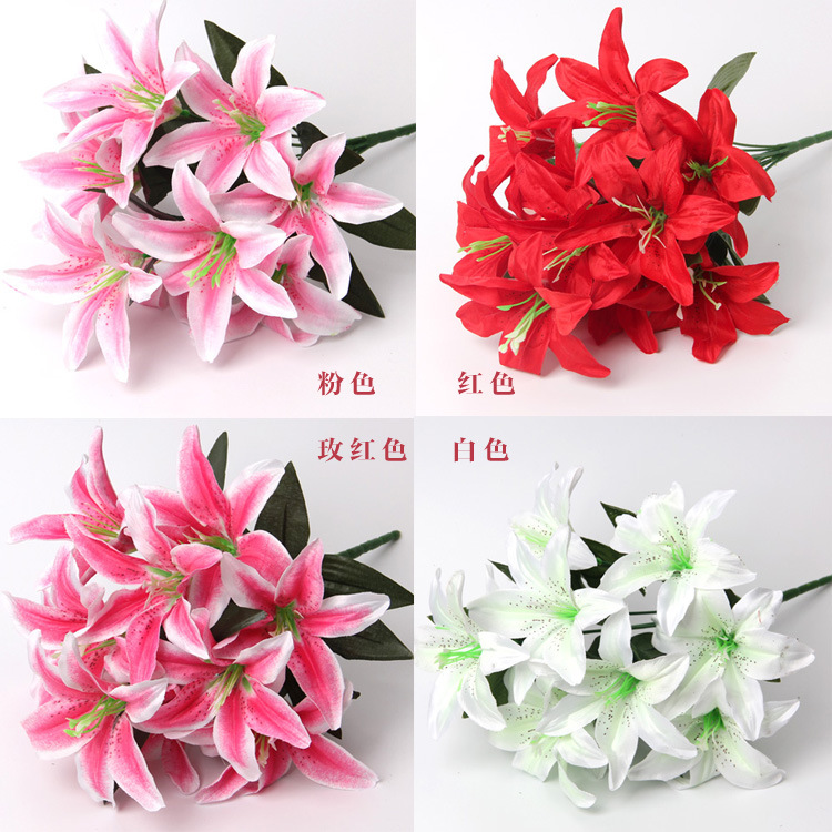 

Artificial flower 10 silk flower wedding home decoration, Light green
