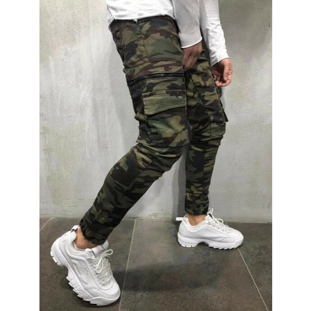 

Septhydrogen Brand Fashion Men Trousers Casual Camouflage Pants Military Work Cargo Army Camo Combat Plus Size Pant Hip Hop Style Streetwear, Green