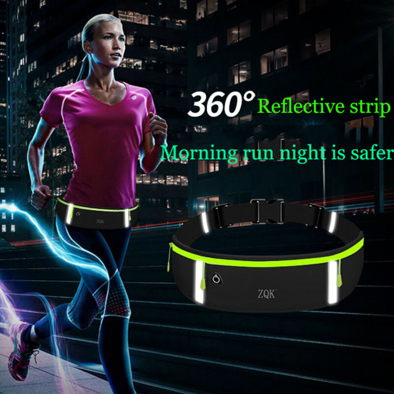 

Unisex Outdoor Sports Bag for Running Portable Waterproof Bicycle Phone Anti-theft Pack Waist Belt Zip Pouch, Black