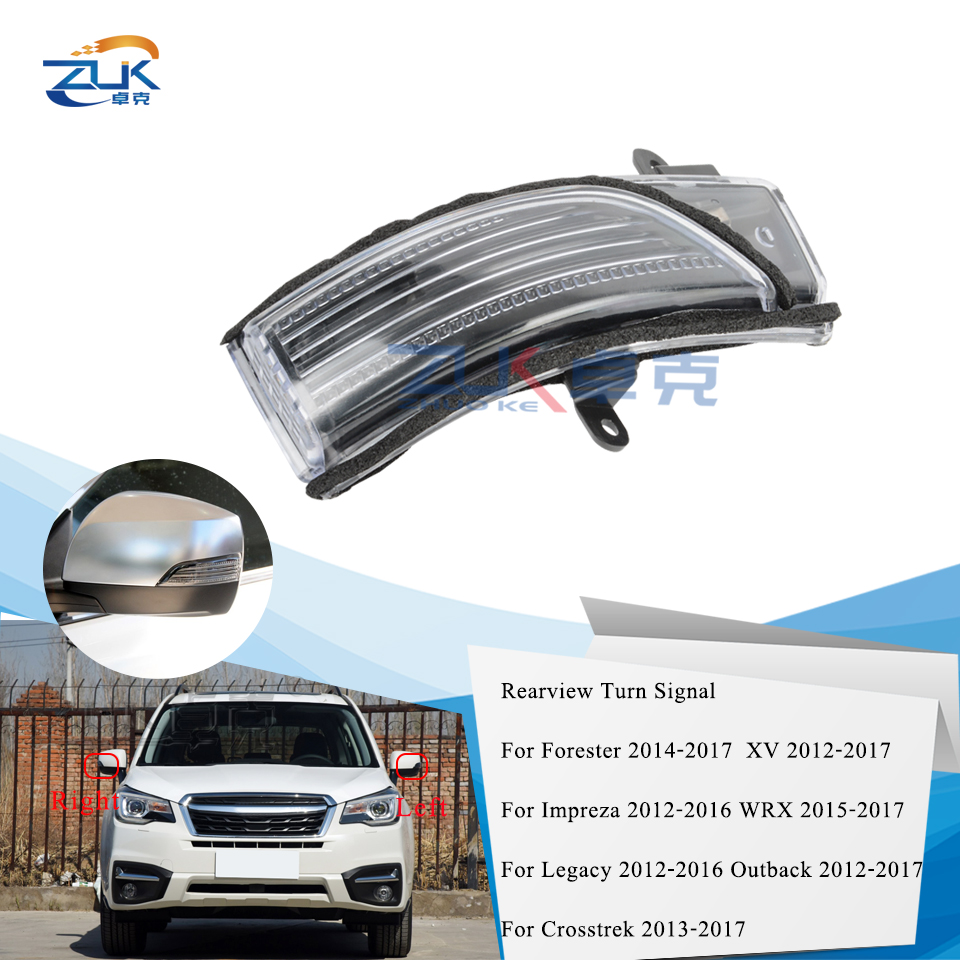 

ZUK Rearview Turn Signal LED Light Repeater Lamp For Subaru Forester XV WRX STI Impreza Legacy Outback Crosstrek 2012-2017