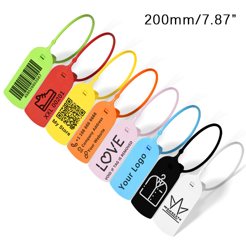 Custom Print Hang Tag 200mm/7.8 Plastic Product Disposable Garment