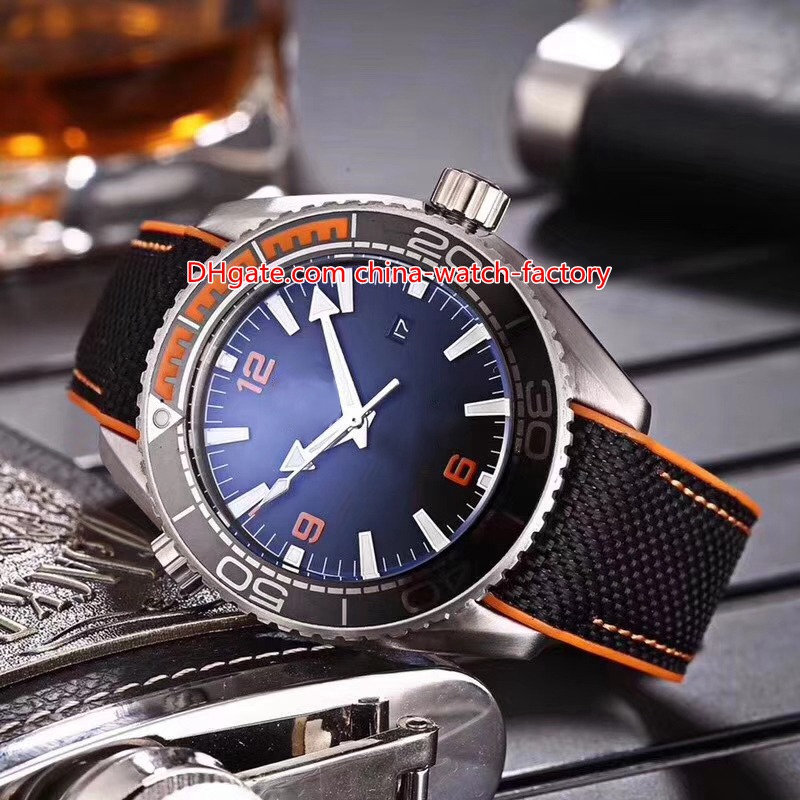 

5 Style Topselling Top Quality Watch 43.5mm Planet Ocean Co-Axial Rubber Bands Asia CAL.8500 Movement Transparent Automatic Mens Watches