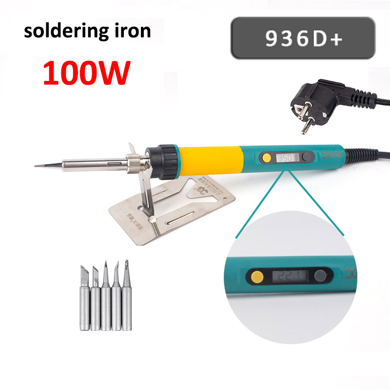 

Upgrade 100W CXG 936d+ Led Temperature Adjustable Electric Soldering Iron Internal Heating Soldering Station+Backlight+Sleep