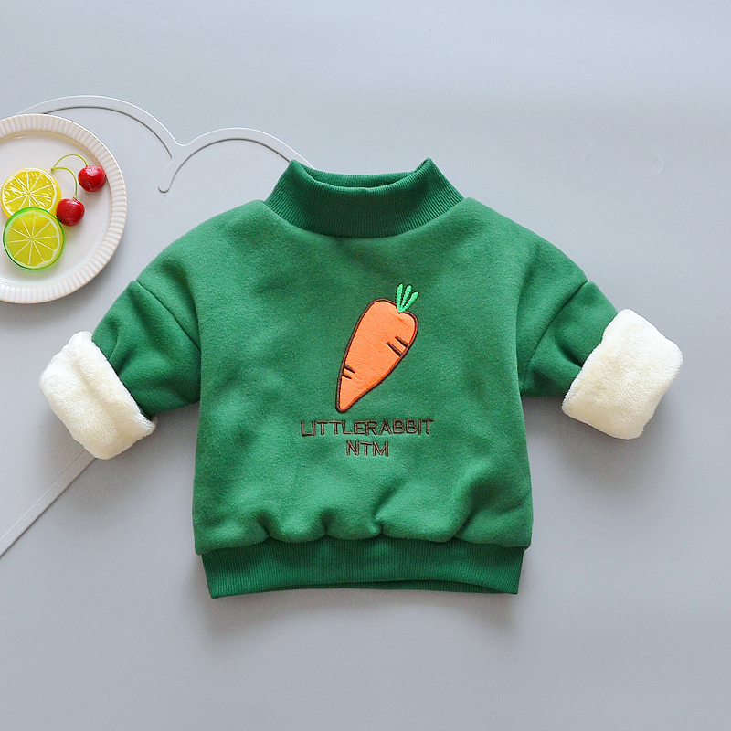 

autumn winter new boys jacket long-sleeve warm t shirt children's casual cartoon thick tops outerwear clothes