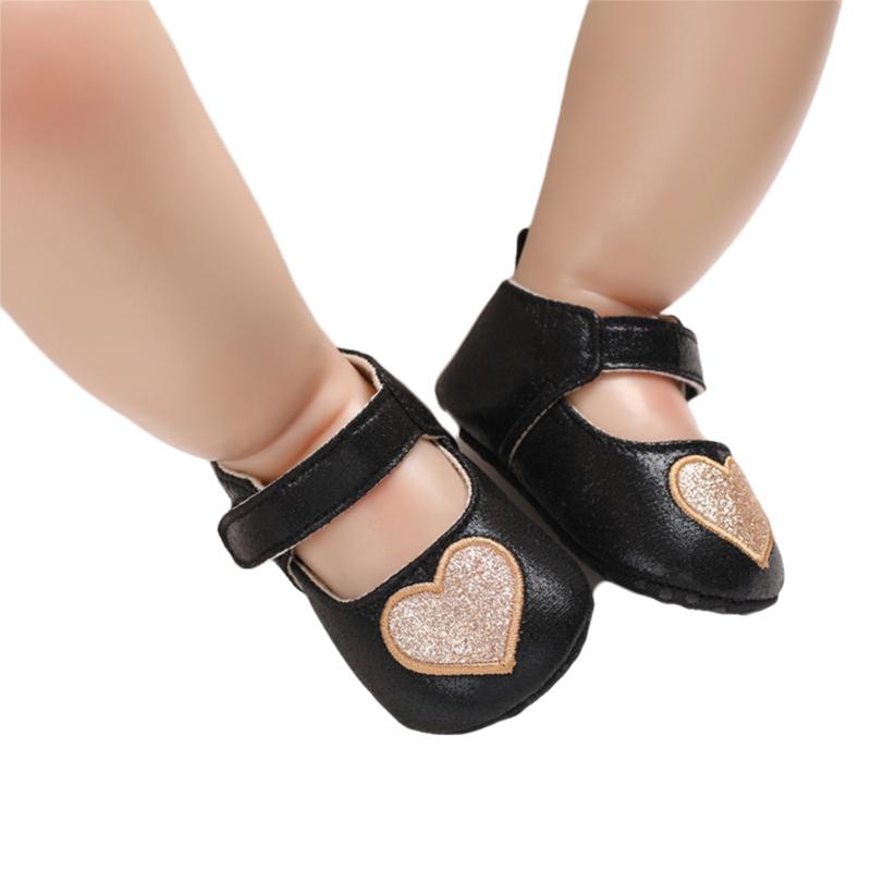 

Anti-Slip Shoes For Babies Girls Newborn First Walkers Toddler Kid Crib Casual Shoes Prewalker -18 Months Sneaker, Black