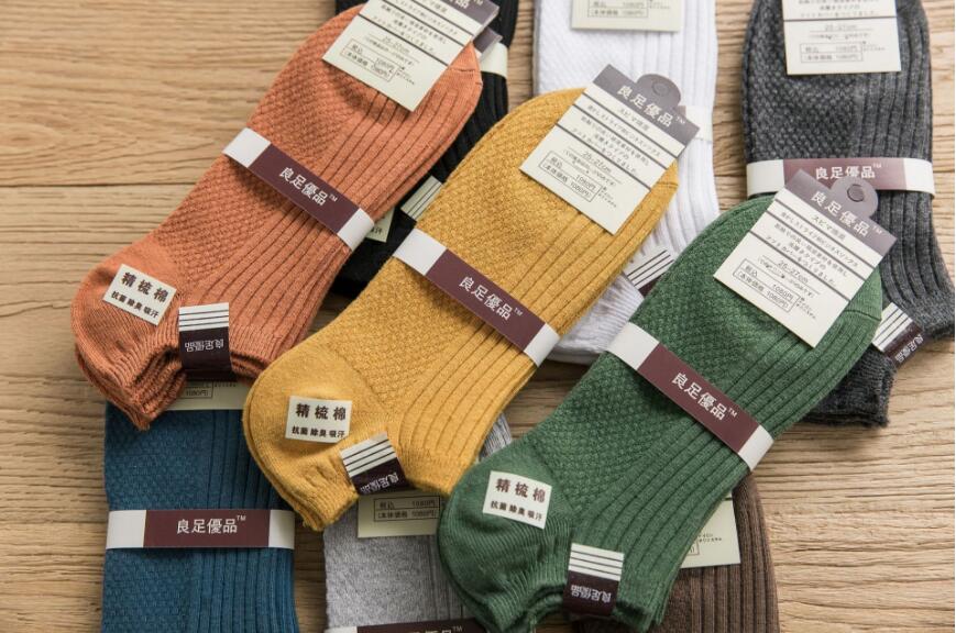 Free Shipping men's women's sports and leisure cotton socks cotton breathable deodorant socks do not fade business cotton socks 5pairs/-image-453515353