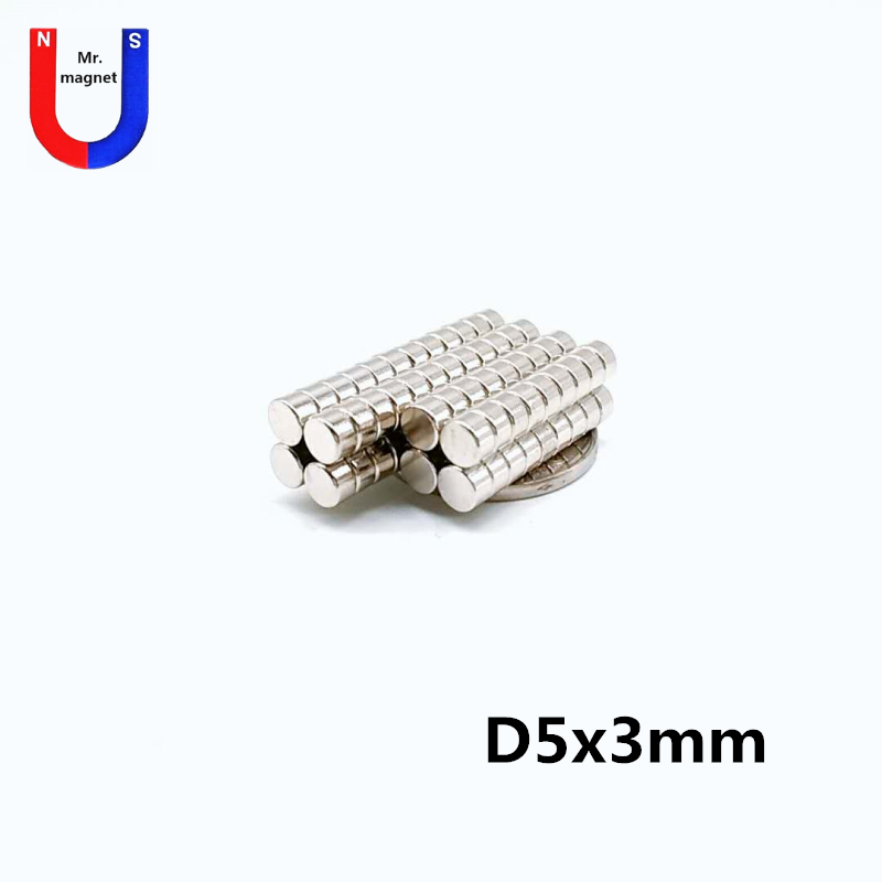 

500pcs 5mm x 3mm Super strong magnet, D5x3mm 5x3 5*3 D5*3 N35 permanent magnets 5x3mm rare earth imans magnet