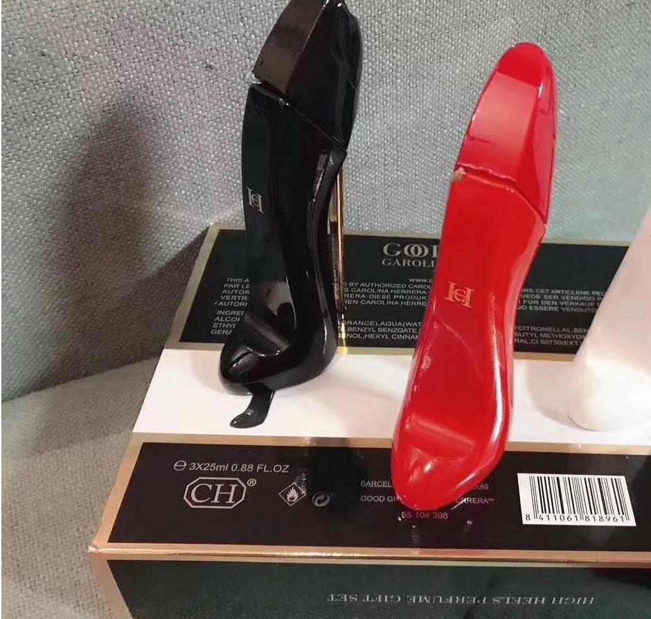 Drop-shipping Top Quality Creative GIRL High Heels Eau de Parfum 25ml 3pieces in one perfume set long lasting and high fragance free ship