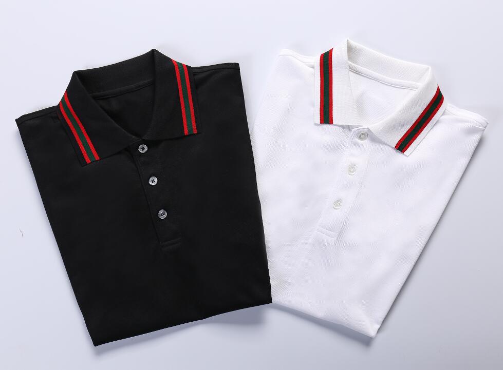 

HOT NEW 2019! MEN FASHION SUMMER COTTON POLO SHIRT/HIGH QUALITY BRAN DESIGNER MEN CASUAL POLO SHIRTS/TOPS G2010F120 BIG SIZE -XXXL, White