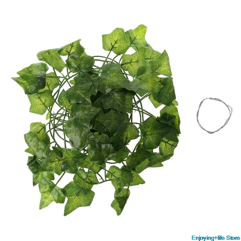 

Reptile Terrarium Box Artificial Vine Decoration Lizard Fake Plants, As pic