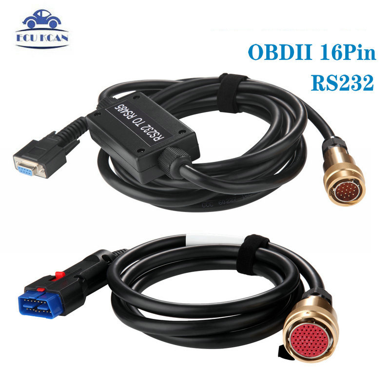 

High Quality 232 TO 485 OBD II 16 Pin Diagnostic Cable with PCB Board for MB Star C3 Multiplexer Red Interface Fast Ship