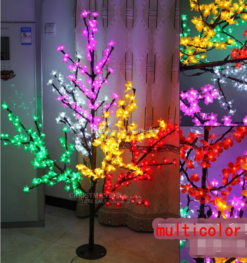 

LED Cherry Blossom Tree Light 672pcs LED Bulbs 1.5m Height 110/220VAC Seven Colors for Option Rainproof Outdoor Usage Drop Shipp