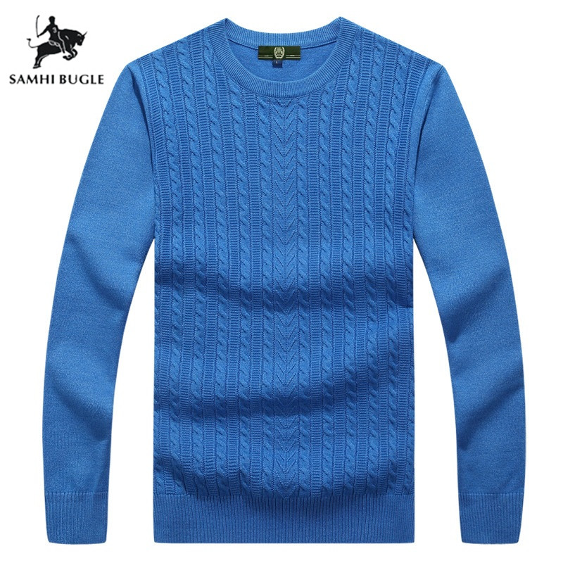 

Mens Sweaters for 2019 Autumn Sweater Men High-quality Black Pullover Sweater O-neck Casual Keep Warm Knitting