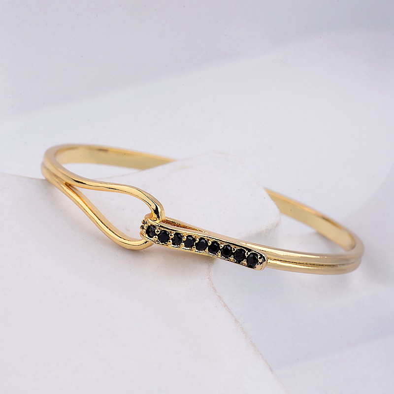 

Fashion Gold Copper Bracelet Femme Women Classic Cuff Bangles Men Rose Gold Jewelry Pulseiras