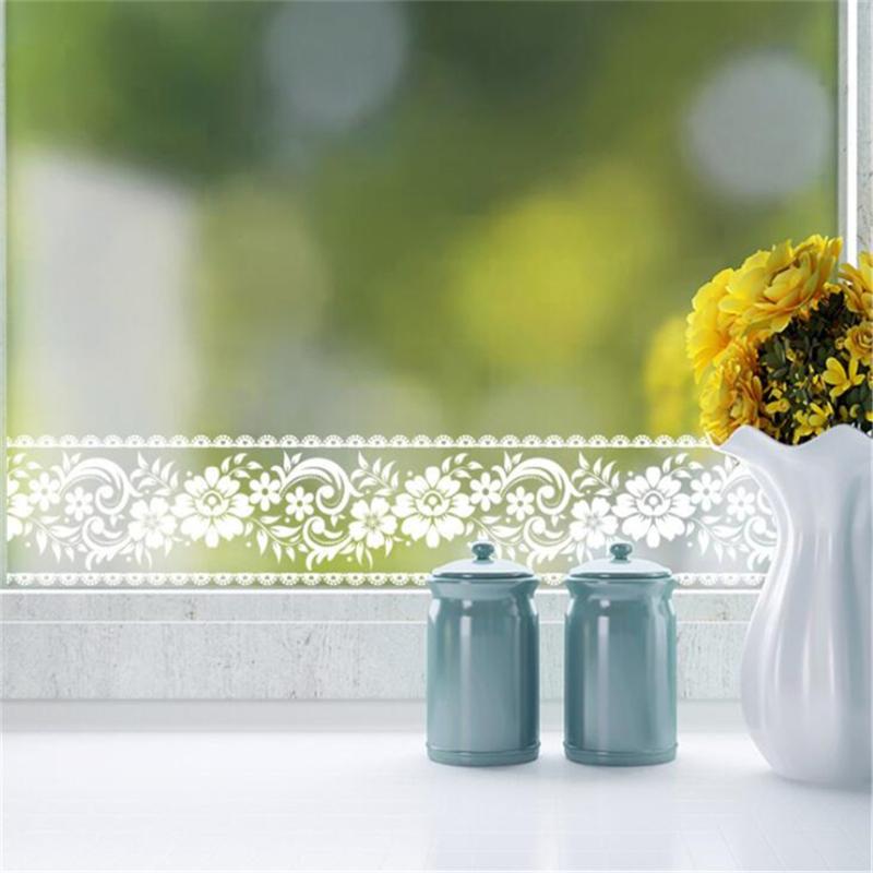 

10m Lace Wall Sticker Window Glass Stickers Bathroom Sliding Door Glass Film Balcony Window Stickers Store Decoration