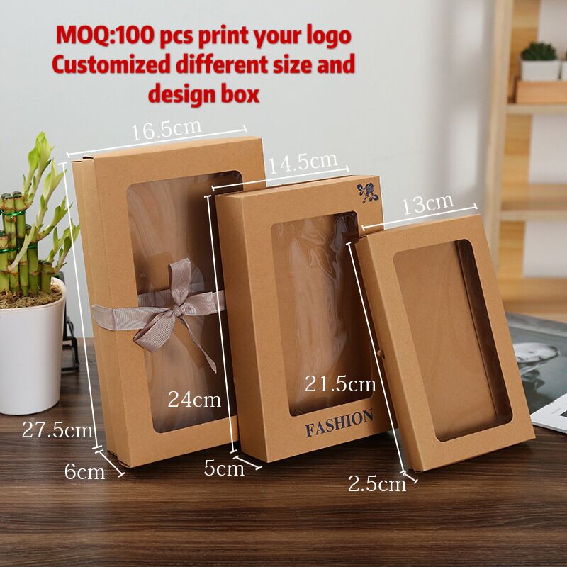 

10pcs paper box with window gift boxes plastic bag gift bags with handles bathroom decor bathroom decor cellophane bags