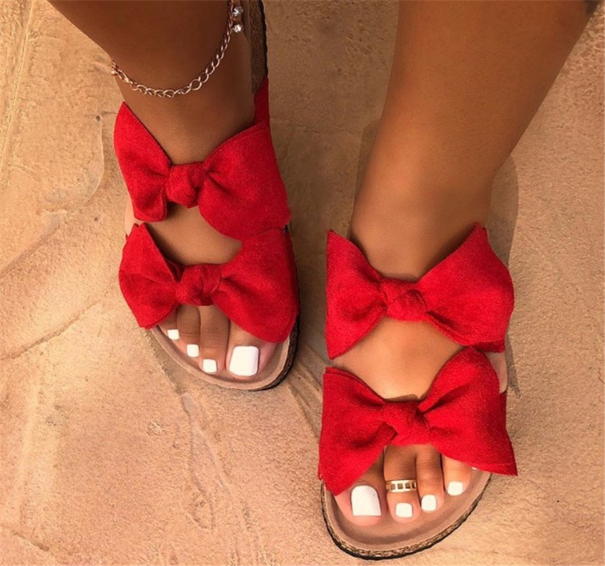 

Summer Sandals Women 2020 Shoes Woman Sandals Fashion Slippers Bowknot PH-CFY20051532, Red
