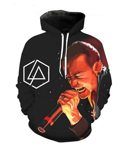 

New Fashion Hoodies Park Chester Bennington 3D Print Men Women Sport Sweatshirt Designer Hoodie Pullover Long Sleeve Streetwear LMS097, Black