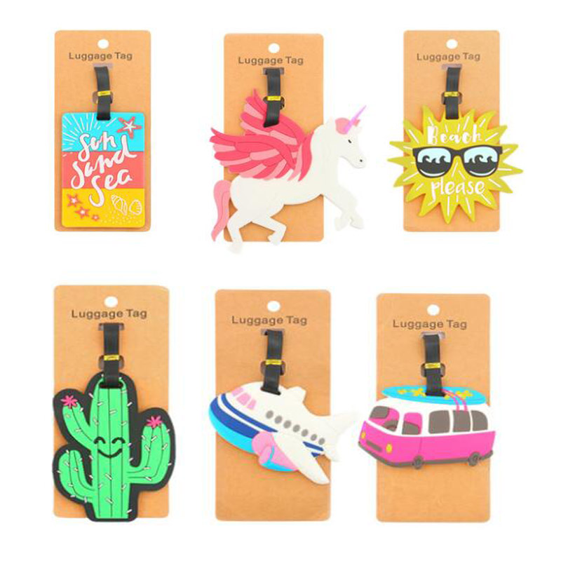 

Travel Accessories Creative Luggage Tag Animal Cartoon Silica Gel Suitcase ID Addres Holder