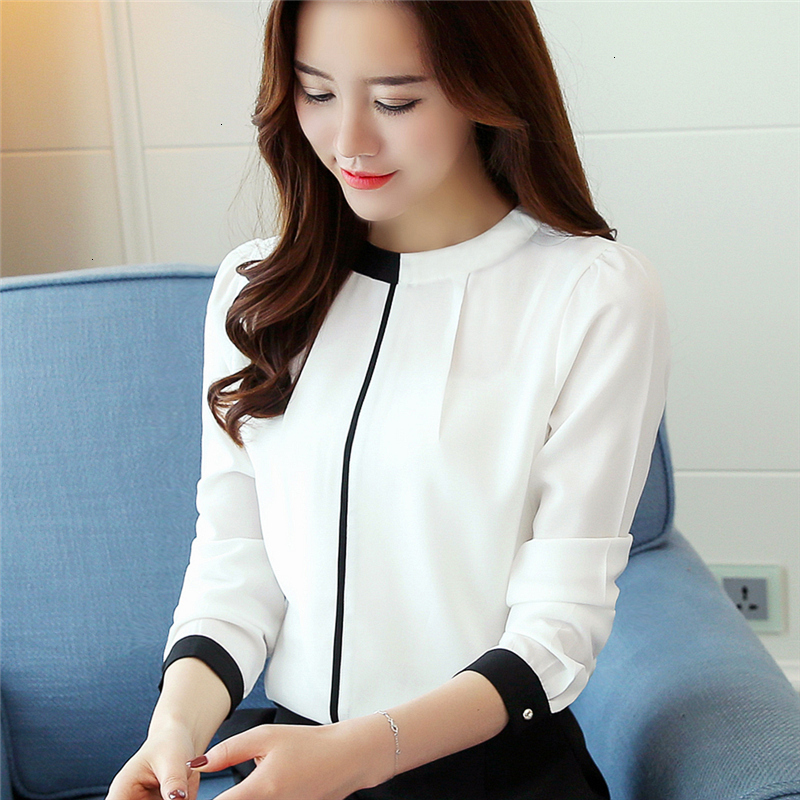 

Blouses For Womens Designer Tops Arrival Casual White And Red Long Sleeved Loose Korean Fashion Women Blouse 904A 30