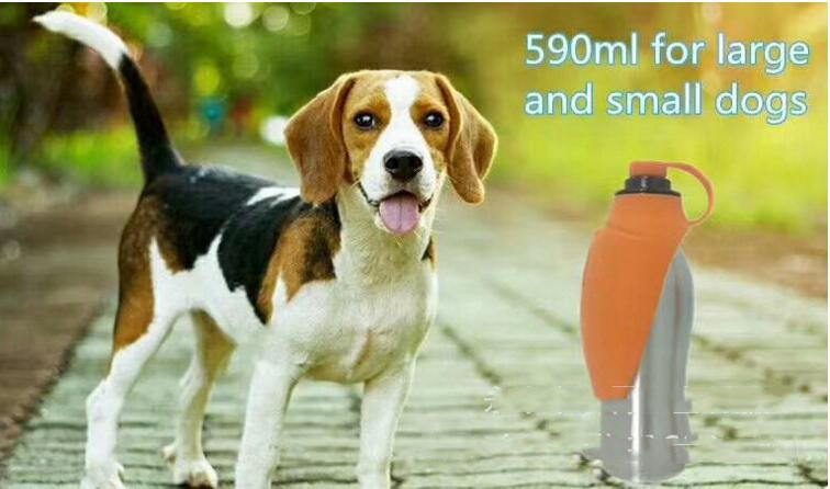 

Dog Cup Water Bottle Pet outdoor Silicone Gel Leaf Mug Portable Stainless Steel Heat Resistant stainless steel tumbler YSY277-L