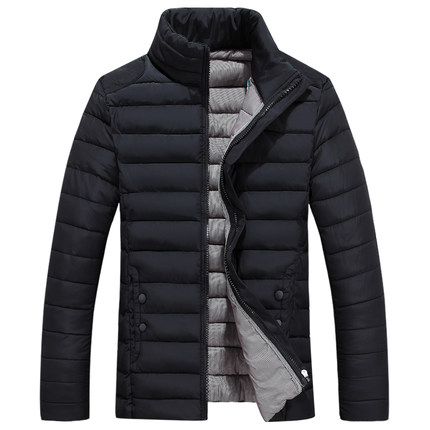 

Winter Jacket Men Short Slim Wadded Jacket 2020 Hot Sale Down Cotton Padded Man Coat Thick Outwear Casual Parkas Plus Size, Black