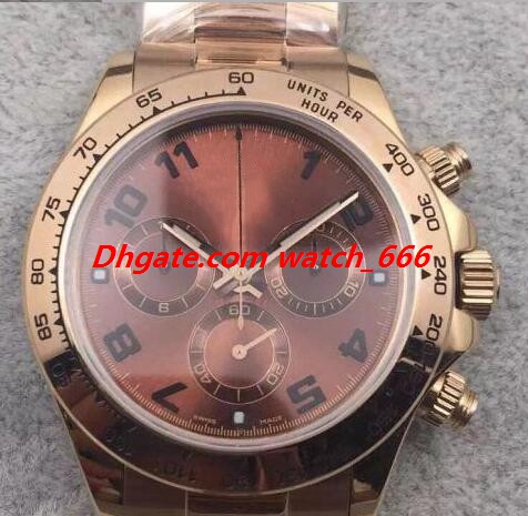 

New Version Luxury Watch Male 116509 116518 116515 White Gold Black Arabic Dial Watch 40mm Watch Automatic Fashion Men's Watches Wristwatch, Make waterproof