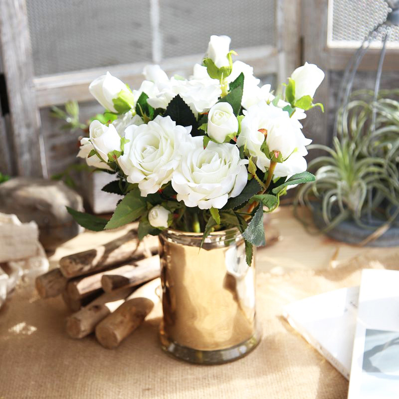 

8CM Rose DIY Party Decoration Silk Artificial Flowers Small Rose Wedding Fake Flowers Festival Supplies Home Decor Bouquet