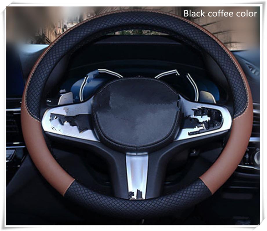 

Car steering wheel cover leather non-slip fashion 37-38 cm for FCC4 500e Viaggio Strada 500C Freemont Doblo 695