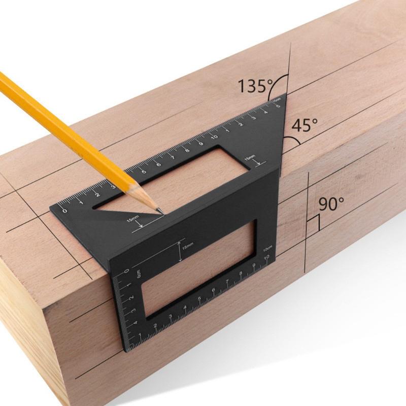 

Aluminum Woodworking Scriber T Ruler Multifunction 45/90 Degree Angle Ruler Home Wood Measurement Tool Practical Accessories#30