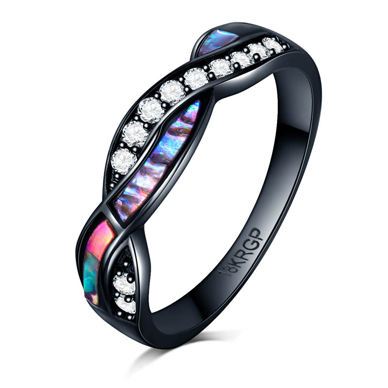 

Fashion Design Men CZ Cross Ring Fashion colorful Shell Black Gold Filled Vintage Wedding Ring For Women alliance Anel wholesale