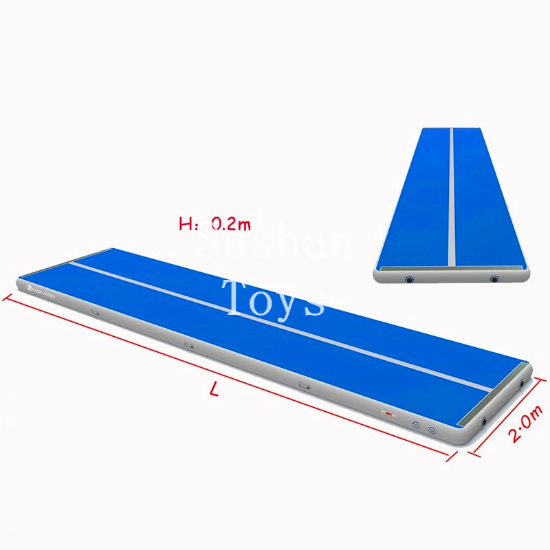 

7x2x0.2m inflatable gym mat airfloor camping inflatable airtumble track for gymnastics pump