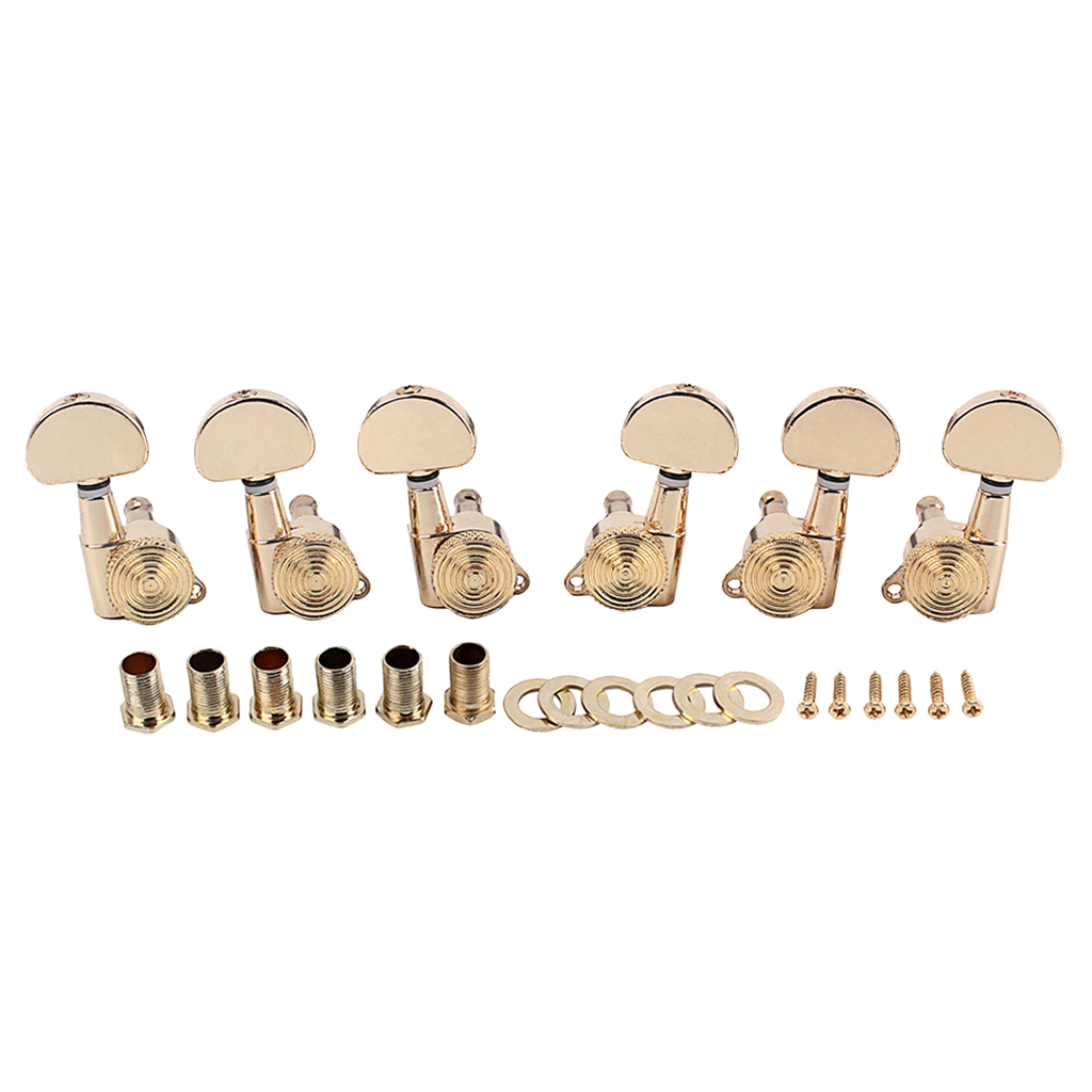 

6 Sets Locking Guitar Tuning Pegs for Electric Guitar Accessories - Gold(3L3R