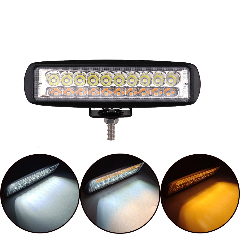 

6INCH LED WORK LIGHT DRL AMBER WHITE WARNING FOG LAMP 12V 24V CAR SUV BOAT MOTORCYCLE 4WD ATV TRUCK SIDE TURN DRIVING HEADLIGHT