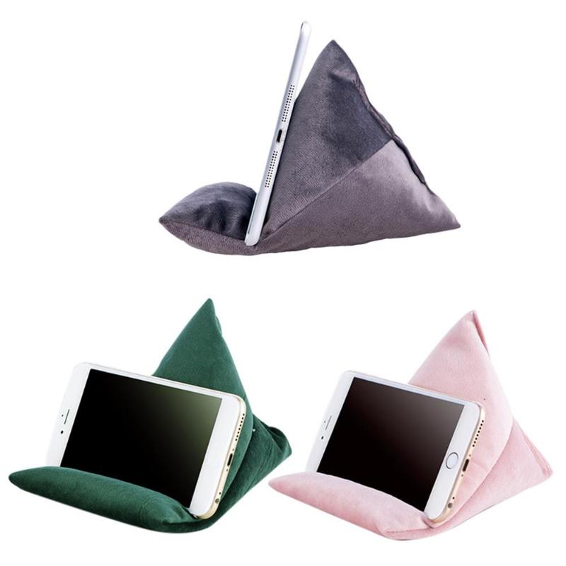 

Phone Pad Tablet Stand Pillow Holder Universal Phone Stands Multi-angle Soft Pillow for Bed Floor Desk Sofa Couch Reading, Dark gray