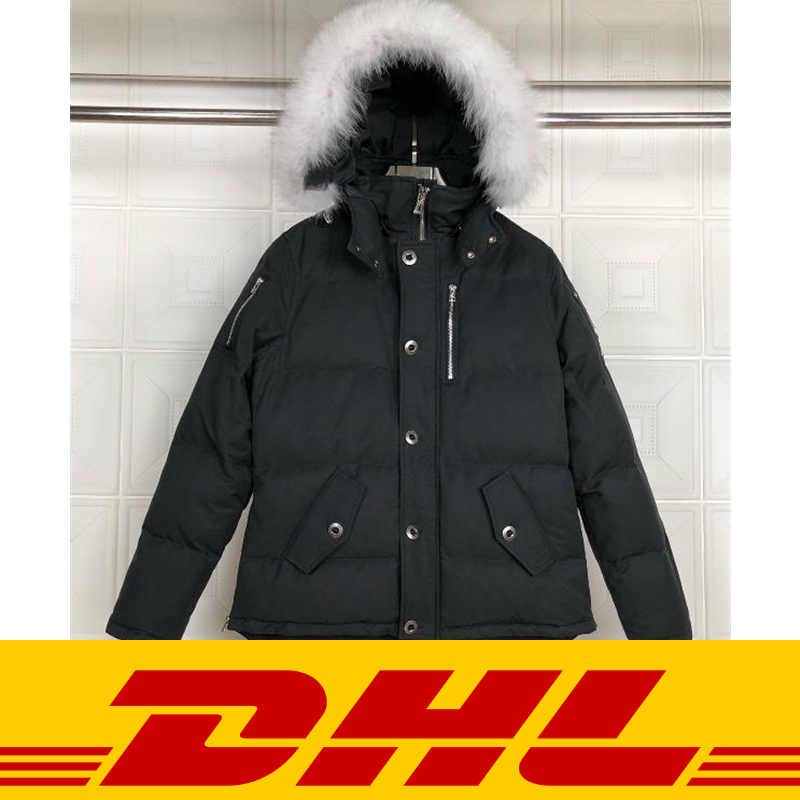 REAL WOLF FUR Men black ballistic bomber Jacket slim on waist short coats with hooded white fox fur collar scissors on the arm mens factory