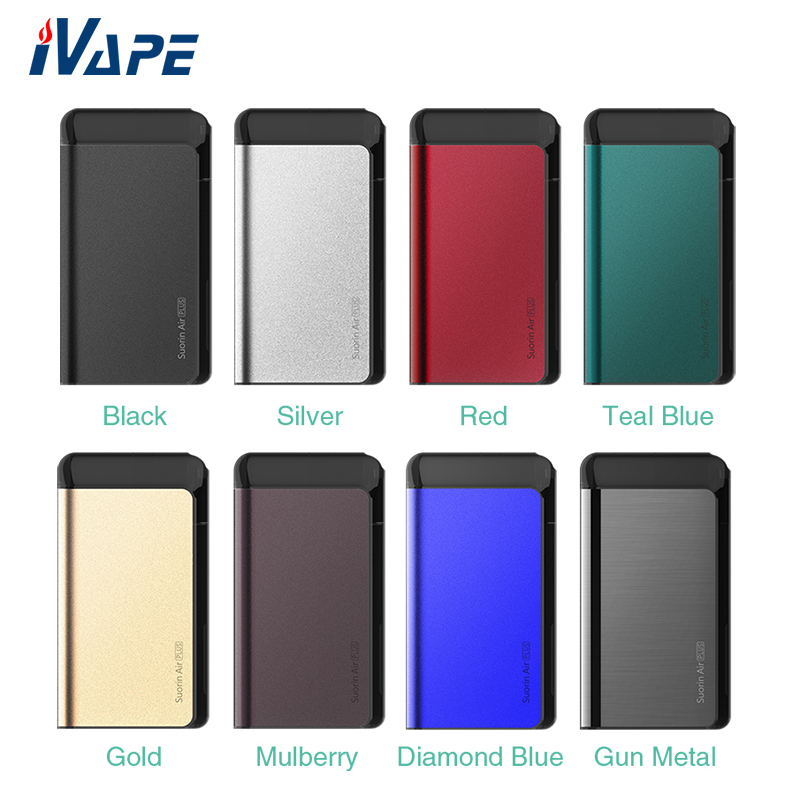 

100% Original Suorin Air Plus Pod System Kit Built-in 930mAh with 3.5ml Refillable Cartridge 0.7ohm 1ohm Coils with Oil Baffle Design, Message for mixed colors