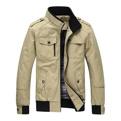 

Casual Men's Jacket Spring Army Jacket Men Coats Winter Male Outerwear Autumn Overcoat Khaki 5XL EDA085, Black