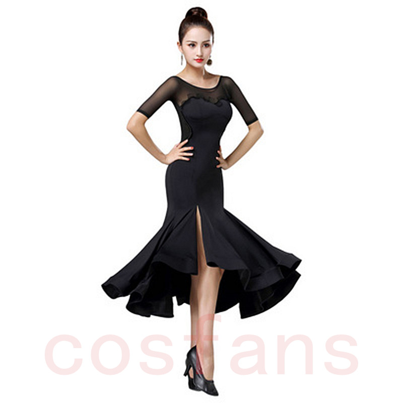 

New Modern Dresses Dress Backless Social Ballroom Waltz Dance Skirt Dancing Costume Performance Competition Tango Wear in stock, As shown