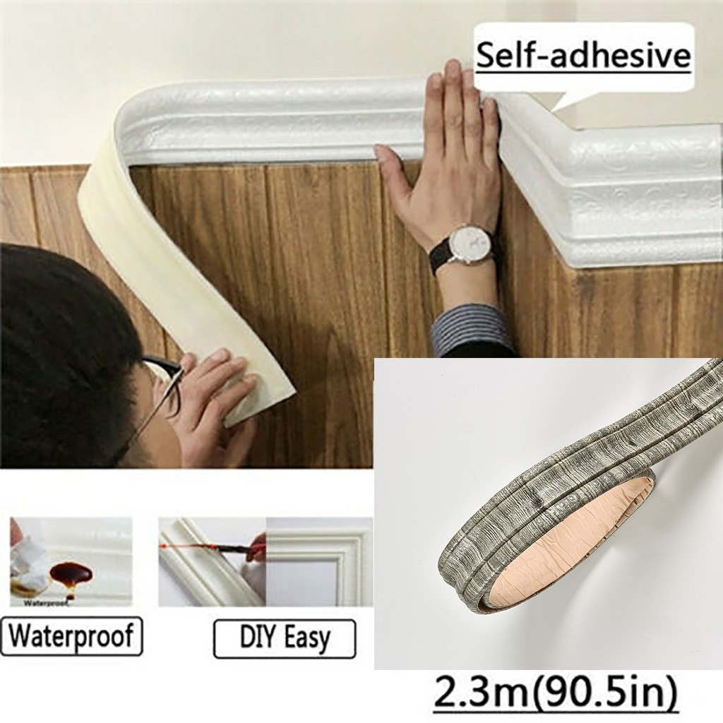 

3D Selfadhesive Waterproof Wall Sticker Pattern Wallpaper PVC Foam Border Wall Decor Removable Sticker pegatinas para cuarto